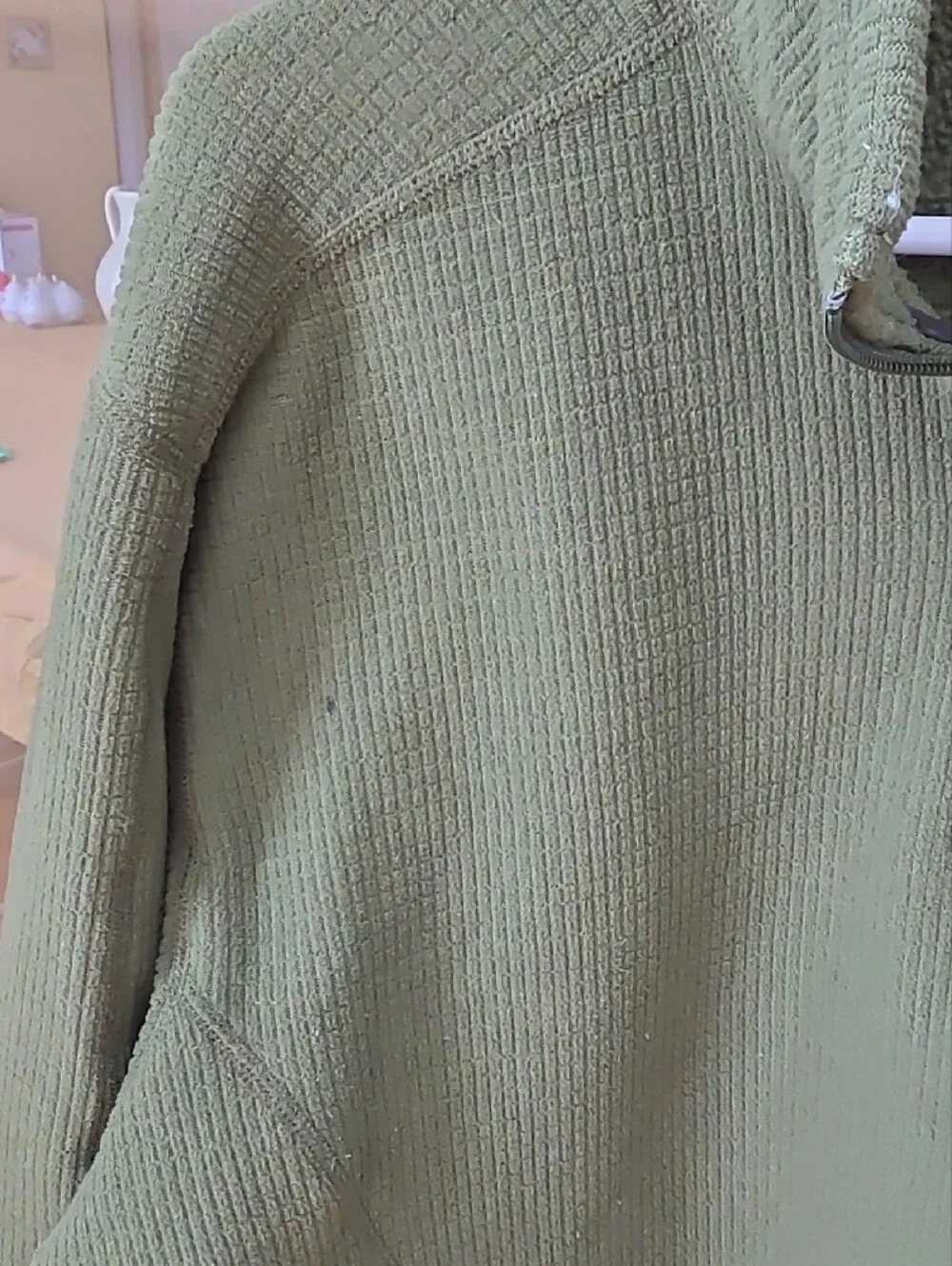 The North Face Olive Green Half-Zip Fleece Pullover